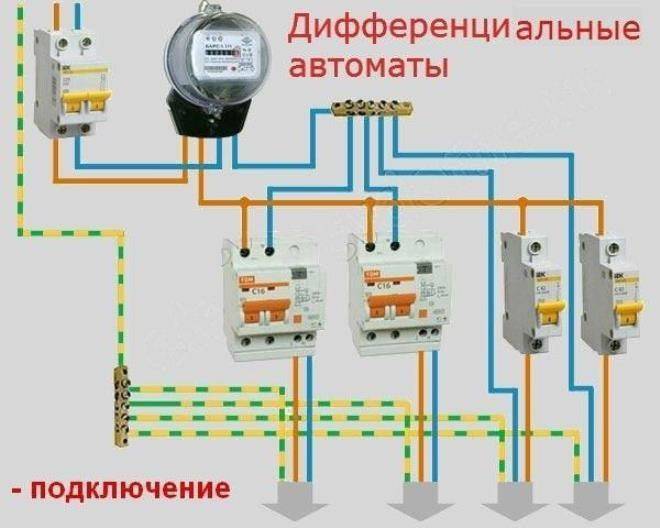 Схема подключения дифавтомата: в однофазной или трехфазной сети с заземление