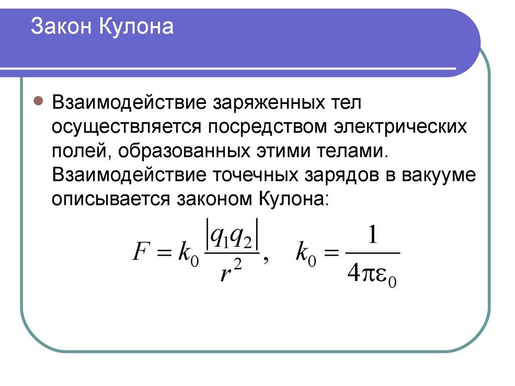 1.1. электрический заряд. закон кулона