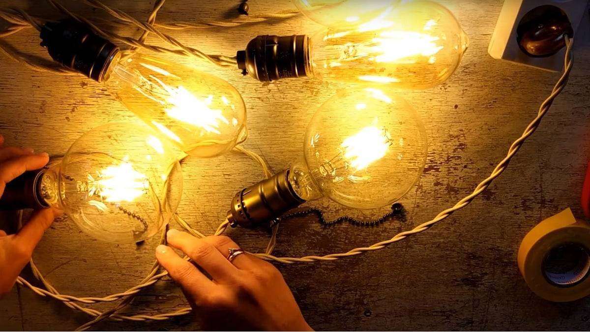 Как сделать гирлянду из лампочек и светодиодов?
