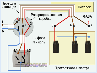 Светодиодная лампа светится при выключенном выключателе